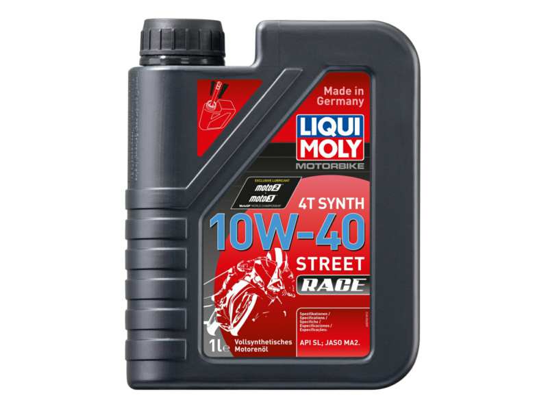 LIQUI-MOLY Motorenöl (Motorrad) 910741 Länge [cm]: 58, Inhalt [Liter]: 1, Gebindeart: Kanister, Viskositätsklasse nach SAE: 10W-40, Spezifikation nach API: SN+, Spezifikation nach JASO: MA2 
Inhalt [Liter]: 1, Gebindeart: Kanister, Viskositätsklasse nach SAE: 10W-40, Spezifikation nach API: SN+, Spezifikation nach JASO: MA2
Kann aus Gründen der Qualitätssicherung nicht zurückgenommen werden!