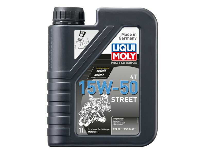 LIQUI-MOLY Motorenöl (Motorrad) 910728 Länge [cm]: 58, Inhalt [Liter]: 1, Gebindeart: Kanister, Viskositätsklasse nach SAE: 15W-50, Spezifikation nach API: SN+, Spezifikation nach JASO: MA2 
Inhalt [Liter]: 1, Gebindeart: Kanister, Viskositätsklasse nach SAE: 15W-50, Spezifikation nach API: SN+, Spezifikation nach JASO: MA2
Kann aus Gründen der Qualitätssicherung nicht zurückgenommen werden!