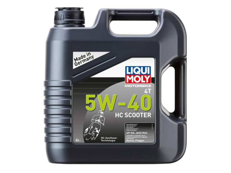 LIQUI-MOLY Motorenöl (Motorrad) 910735 Länge [cm]: 99, Inhalt [Liter]: 4, Gebindeart: Kanister, Viskositätsklasse nach SAE: 5W-40, Spezifikation nach API: SN+, Spezifikation nach JASO: MA2, Öl-Herstellerempfehlung: Kymco | Piaggio 
Inhalt [Liter]: 4, Gebindeart: Kanister, Viskositätsklasse nach SAE: 5W-40, Spezifikation nach API: SN+, Spezifikation nach JASO: MA2, Öl-Herstellerempfehlung: Kymco | Piaggio
Kann aus Gründen der Qualitätssicherung nicht zurückgenommen werden!