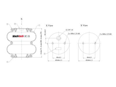 BLACKTECH Air spring (annular)