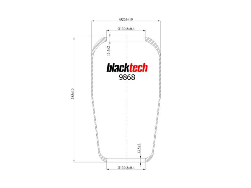 BLACKTECH Gummielement Luftfeder 10898509 Gewicht[kg]: 1,83, Organisationsnummer: AIT