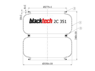 BLACKTECH Luftfeder (mit Ring)