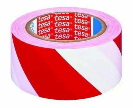 MIXED Bodenmarkierungsband 10664452 Testa Floor Marker. Rot-Weiss. 33 m x 50 mm