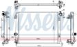 NISSENS Radiator 10371837 Cooling fins material: Aluminium, Core Depth [mm]: 26, Core Length [mm]: 540, Core Width [mm]: 428, Inlet O [mm]: 35, Outlet O [mm]: 35, Radiator type: Brazed cooling fins, Supplementary Article/Info 2: without expansion tank, Supplementary Article/Supplementary Info: with gaskets/seals, Water Tank Material (radiator): Plastic 7.