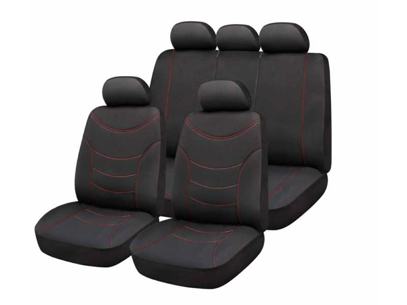 BOTTARI Seat cover 10673861 Universal, set, black-red (curve)