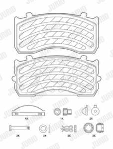 JURID Bremsbelag für Scheibenbremsen (LKW)
