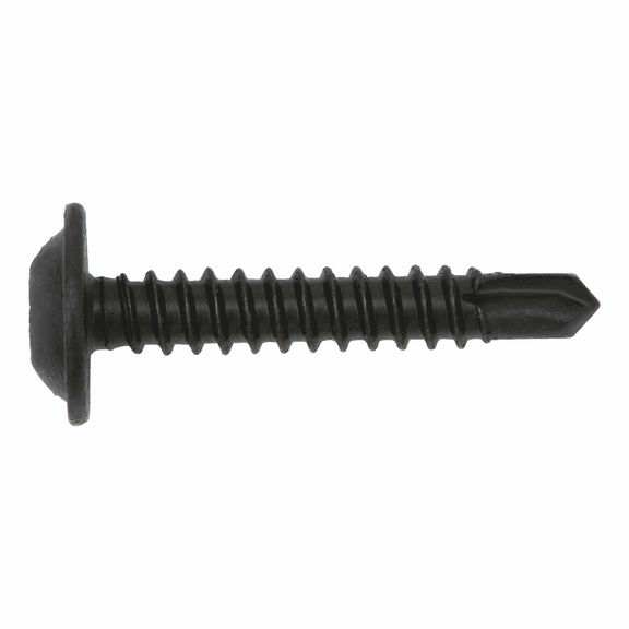 UNIX Blechschraube 10890390 Schwarz, Flansch, Kreuz -Hook, Selbstdrill, 100 PCs/Pack