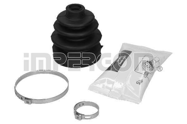 IMPERGOM Drive shaft boot 10293215 Material: Elastomer 
Fitting Position: Wheel Side, Material: Elastomer, Clamp manufacturer: OETIKER, Length [mm]: 83, Inner Diameter 1 [mm]: 18, Inner Diameter 2 [mm]: 66