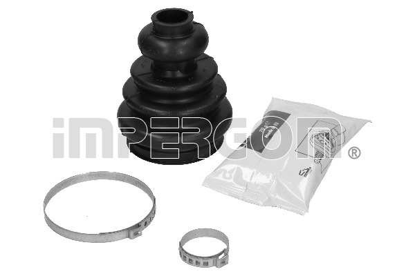 IMPERGOM Drive shaft boot 773666 To the half -axis
Fitting Position: transmission sided, Front Axle, Material: Elastomer, Clamp manufacturer: OETIKER, Length [mm]: 100, Inner Diameter 1 [mm]: 24, Inner Diameter 2 [mm]: 57