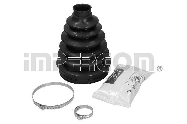 IMPERGOM Drive shaft boot 774010 Outer
Fitting Position: Wheel Side, Material: Elastomer, Clamp manufacturer: OETIKER, Length [mm]: 145, Inner Diameter 1 [mm]: 29, Inner Diameter 2 [mm]: 96