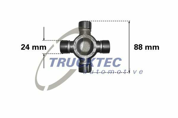 TRUCKTEC AUTOMOTIVE Kreuzgelenk 10160337 Längswelle
Gelenkdurchmesser [mm]: 88, Zapfendurchmesser [mm]: 24