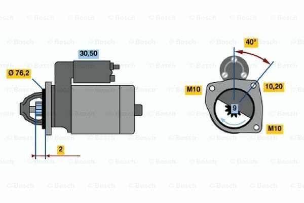 BOSCH Starter 482075 Überholt
Spannung [V]: 12, Starterleistung [kW]: 1,7