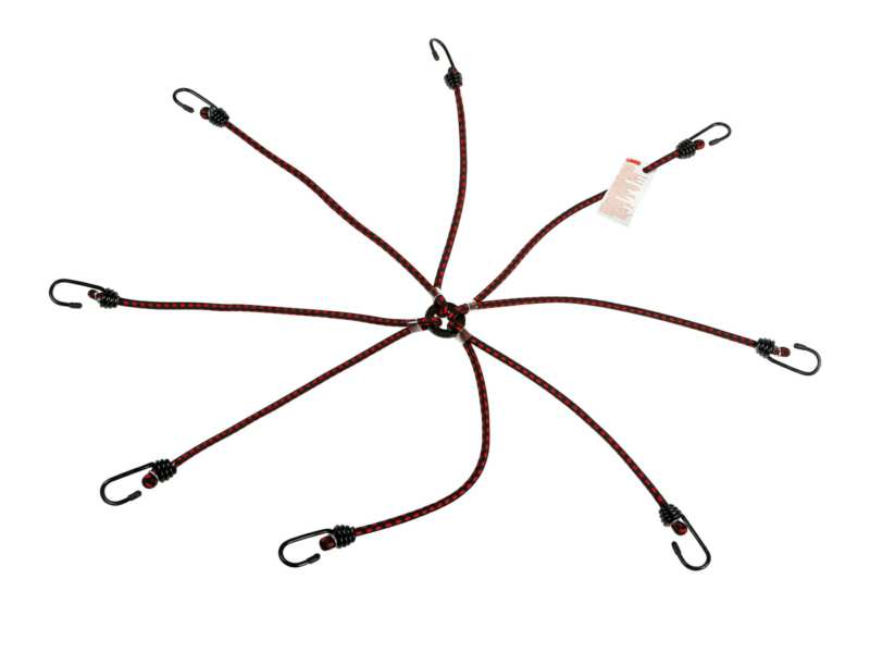 LAMPA Gummispinne 11025622 Spider, 8 Stcs 40 cm langer Hebel - D: 8 mm mit Verbindungsring, Metallhaken mit Kunststoffbeschichtung 1.