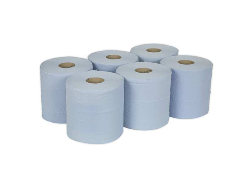 SEALEY Papiertücher 11025889 Zweischichtiger, 150 m, 6pcs, Blau, Breite: 190 mm