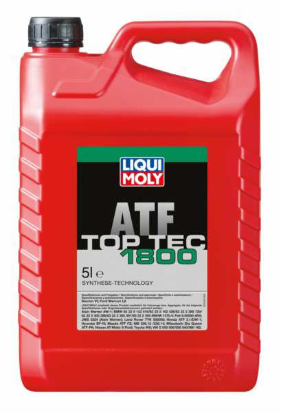 LIQUI-MOLY Getriebeöl 11029293 Top TEC ATF 1800 Automatisches Schaltöl, 5L
Inhalt [Liter]: 5, Gebindeart: Kanister, Herstellerfreigabe: Dexron VI, Ford Mercon LV, Ölherstellerempfehlung: Aisin Warner AW-1, BMW 83 22 2 152 426, BMW 83 22 0 142 516, BMW 83 22 2 289 720, BMW 83 22 2 305 396, BMW M-1375.4, BMW 83 22 2 305 397, BMW 83 22 2 355 599, Fiat 9.55550-AV5, Honda ATF 3.1, Honda ATF DW-1, Hyundai SP-IV-RR, Hyundai SP-IV, Isuzu ATF WSI, JWS 3324 AisinWarner, LandRover 500050, Mazda ATF FZ, MB 236.12/236.14, Mitsub  DiaQ AT