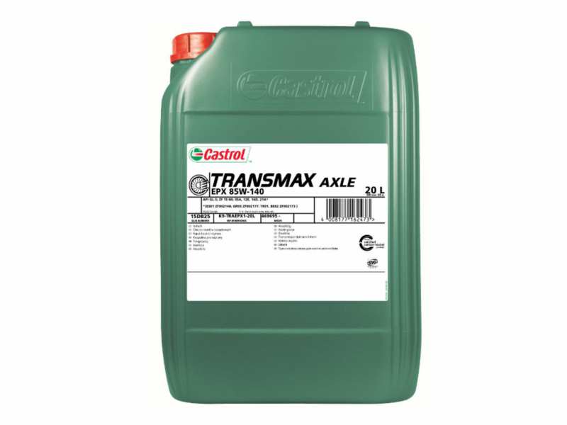 CASTROL Gear oil 741166 Transmax Axle EPX 85W-140, 20l, API GL-5
Cannot be taken back for quality assurance reasons!