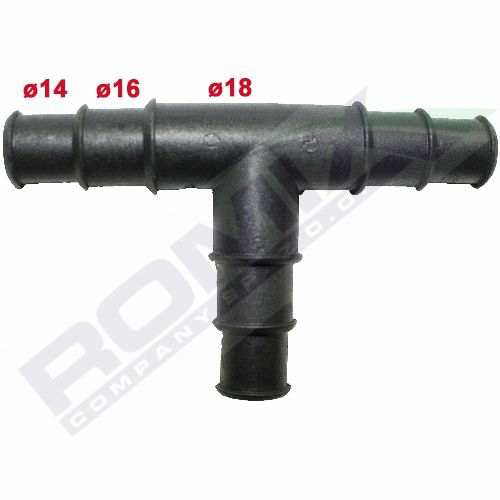 ROMIX Rohrverbinder 10628368 Universal, T-förmig/Reduzierer, 14/16/18 mm, 5 PCs/Pack