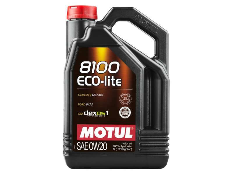 MOTUL Motor oil 11051577 Content [litre]: 5, SAE viscosity class: 0W-20, ILSAC specification: GF-5, Specification: API SERVICE SN Plus, Manufacturer Approval: GM dexos1 GEN2, Oil - manufacturer recommendation: ACURA, CHRYSLER MS 6395, FORD 947 A, HONDA, HYUNDAI, INFINITI, KIA, LEXUS, MAZDA, MITSUBISHI, NISSAN, SUBARU, SUZUKI, TOYOTA 
Capacity [litre]: 5, Packing Type: Canister, SAE viscosity class: 0W-20, Oil manufacturer recommendation: CHRYSLER MS 6395, FIAT 9.55535-CR1, FORD WSS-M2C947-A, FORD WSS-M2C947-B1, FORD WS