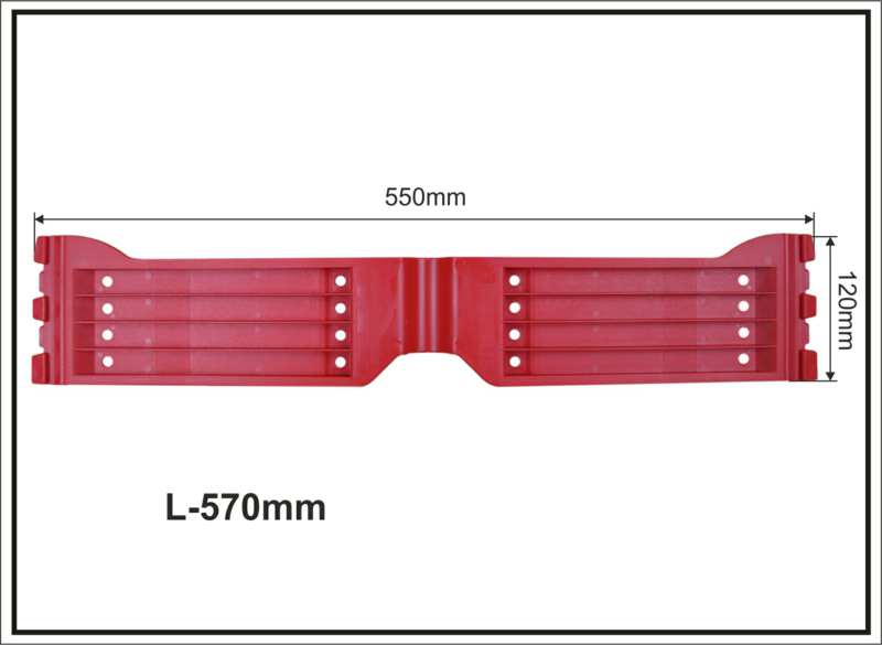 A.Z. MEISTERTEILE Faltplatte 11054367 Kunststoff. Versus L-570 mm. Größe: 120 x 20 x 550 mm. 1 Stk.