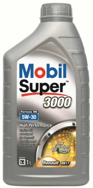 MOBIL Motorenöl 11056702 Mobil Super 3000 Formel RN 5W30 1L
Inhalt [Liter]: 1, Gebindeart: Flasche, Viskositätsklasse nach SAE: 5W-30, Spezifikation nach ACEA: C3, Herstellerfreigabe: MB-Approval 226.52, RN17, Ölherstellerempfehlung: ACEA C3, Zolltarifnummer: 27101981
Kann aus Gründen der Qualitätssicherung nicht zurückgenommen werden!