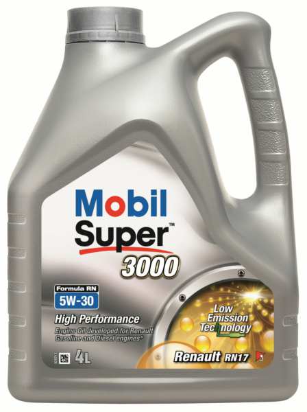 MOBIL Motorenöl 11056701 Mobil Super 3000 Formel RN 5W30 4L
Inhalt [Liter]: 4, Gebindeart: Kanister, Viskositätsklasse nach SAE: 5W-30, Spezifikation nach ACEA: C3, Herstellerfreigabe: MB-Approval 226.52, RN17, Ölherstellerempfehlung: ACEA C3, Zolltarifnummer: 27101981
Kann aus Gründen der Qualitätssicherung nicht zurückgenommen werden!