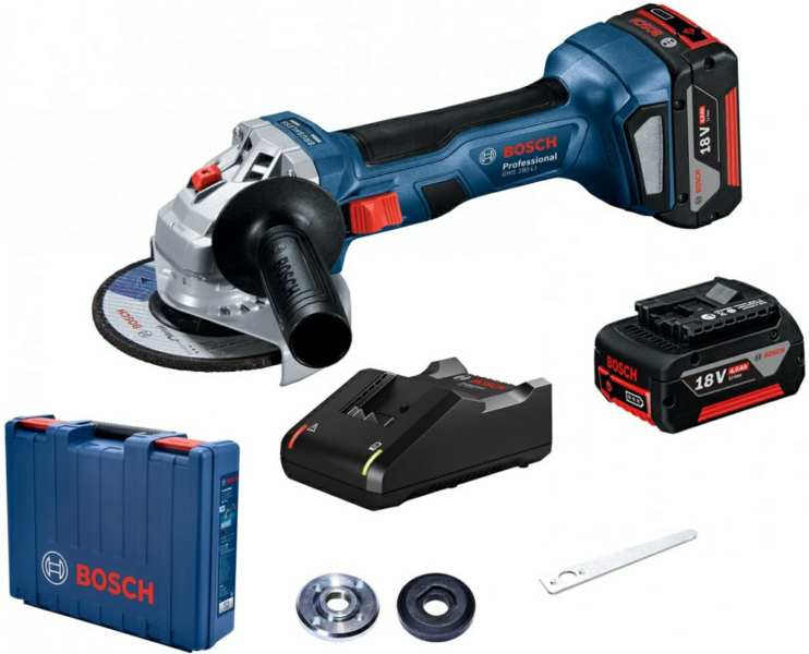 BOSCH Disc grinder with battery 11058308 GWS 180-Li Battery Corner Grinding Purgeon Speed: 11000/MINUTES Tension: 18 Volume Battery: 2.2 kg MARÓ/Corner Dial Diameter: 125 mm gum sanding compartment diameter: 125 mm2x4