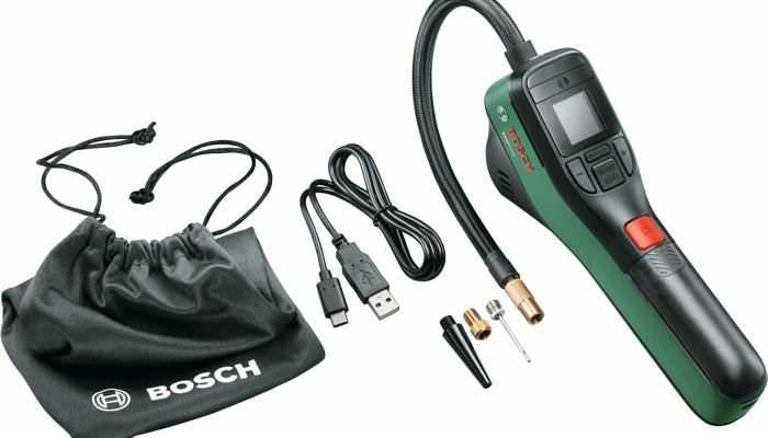 BOSCH Auto-Kompressor 11058315 EasyPump-Batteriepumpen bis zu 10,3 bar Druck, Echtzeitmessung und automatischer Abschaltreifen (Auto, Motor, Fahrrad), Kugel und kleinere Wassersportarten, LED-Beleuchtung, eingebaute Batterie und USB-C®-Ladung, Batteriespannung 3,6 V, 3 Ah, Schlauchlänge 0,2 m 1.