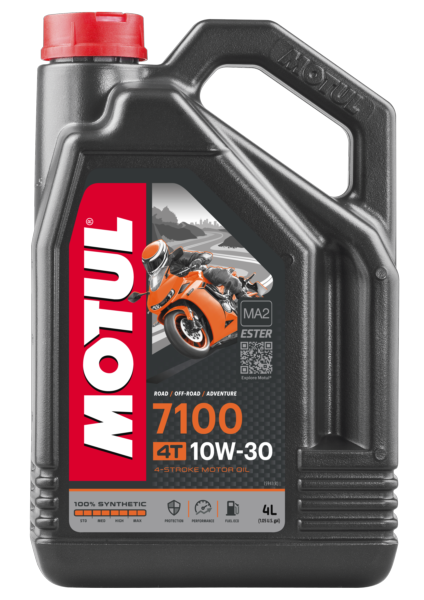 MOTUL Motorenöl (Motorrad) 11063639 7100 4t 10W-30, 100%synthetischer Viertaktmotoröl, Estertechnologie, Jaso MA2; API: SN, 4L -Paket.
Inhalt [Liter]: 4, Gebindeart: Kanister, Viskositätsklasse nach SAE: 10W-30, Spezifikation nach API: SP, Spezifikation nach JASO: MA2
Kann aus Gründen der Qualitätssicherung nicht zurückgenommen werden!