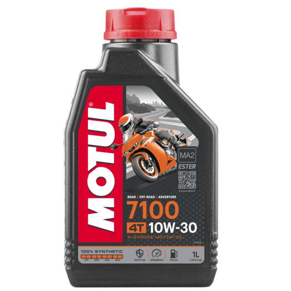 MOTUL Motorenöl (Motorrad) 11063638 7100 4t 10W30, 100%synthetischer Viertaktmotoröl, Estertechnologie, Jaso MA2; API: SN, 1L Pack.
Inhalt [Liter]: 1, Gebindeart: Flasche, Viskositätsklasse nach SAE: 10W-30, Spezifikation nach API: SP, Spezifikation nach JASO: MA2
Kann aus Gründen der Qualitätssicherung nicht zurückgenommen werden!