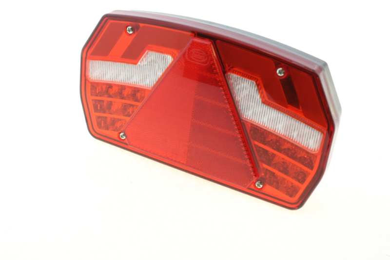 DASTERI rear light (trailer) 11049695 Left, rear, 6 functional triangle prism, reversing lamp, LED, 10-30V, S: 1.5W T: 2W D.I: 1.5W F: 4W R: 1.5W, ECE: E9-22054, Protection: IP67, Connection: AMP 1.