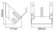 LAMPA Halter für Radstützenkeil 11077558 Verzinkt, E53, groß 3.