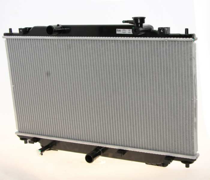 NISSENS Radiator 10400190 Cooling fins material: Aluminium, Core Depth [mm]: 16, Core Length [mm]: 375, Core Width [mm]: 728, Inlet O [mm]: 34, Outlet O [mm]: 34, Radiator type: Brazed cooling fins, Supplementary Article/Info 2: without expansion tank, Supplementary Article/Supplementary Info: without gasket/seal, Water Tank Material (radiator): Plastic 1.