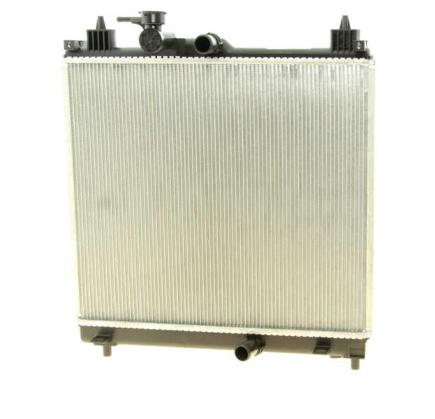 NISSENS Radiator 10371858 Cooling fins material: Aluminium, Core Depth [mm]: 16, Core Length [mm]: 425, Core Width [mm]: 488, Inlet O [mm]: 28, Outlet O [mm]: 28, Radiator type: Brazed cooling fins, Supplementary Article/Info 2: without expansion tank, Supplementary Article/Supplementary Info: without gasket/seal, Water Tank Material (radiator): Plastic 1.