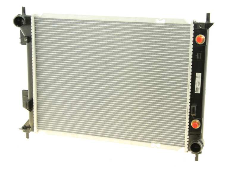 NISSENS Radiator 10400162 Cooling fins material: Aluminium, Core Depth [mm]: 16, Core Length [mm]: 500, Core Width [mm]: 374, Inlet O [mm]: 35, Outlet O [mm]: 35, Radiator type: Brazed cooling fins, Supplementary Article/Info 2: without cap, without expansion tank, Supplementary Article/Supplementary Info: with oil cooler, with gaskets/seals, Water Tank Material (radiator): Plastic Technical Information: Radiator with 5mm system-Advanced technology with higher power effect 1.