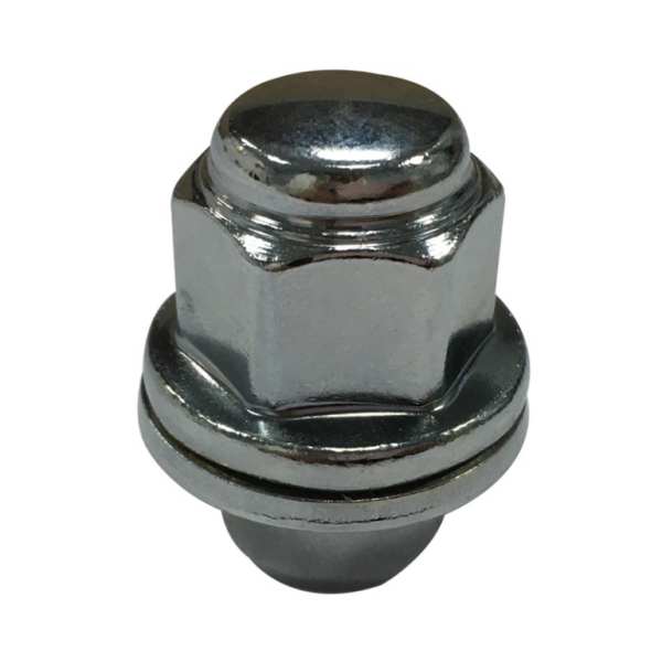 A.Z. MEISTERTEILE Wheel nut 11108796 1 db
Rims: for light alloy rims, Thickness [mm]: 37,5, Outer Diameter [mm]: 30, Internal Thread Size: M12 x 1,5, Quality/ Grade: 8, Spanner Size: 21, Bolt Head-/Nut Design: Male Hex, Wheel Fastening: Flat Seat, Material: Steel, Surface: Chromed, Fitting Position: Front Axle, Rear Axle, Bolt / Nut Version: Cap Nut, with lockwasher, Observe service information: