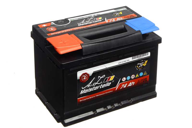 A.Z. MEISTERTEILE Batterie 11044999 74 Ah. linke+. normale Batteriepolklemme