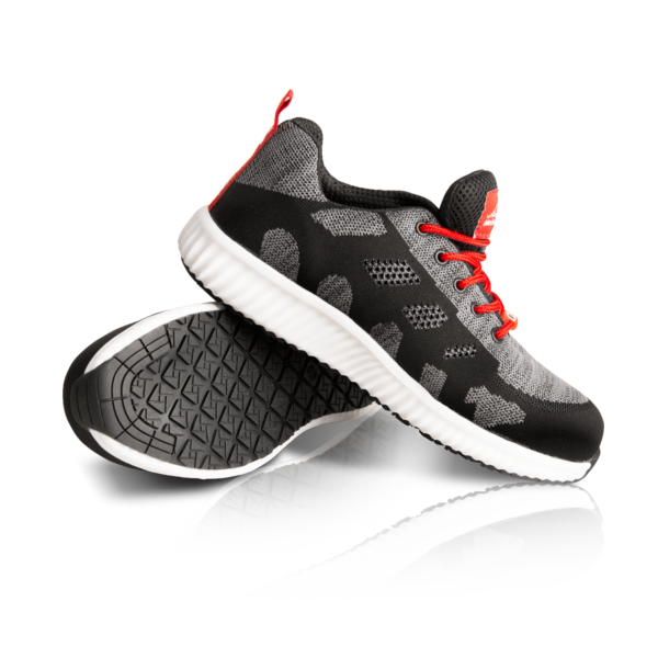 A.Z. MEISTERTEILE Safety footwear - Sports - AZ-MT Design 11045122 Gray-black flyknit upper, steel toe cap, flexible steel midsole, gel full length heel lift insole, size 43, 1.