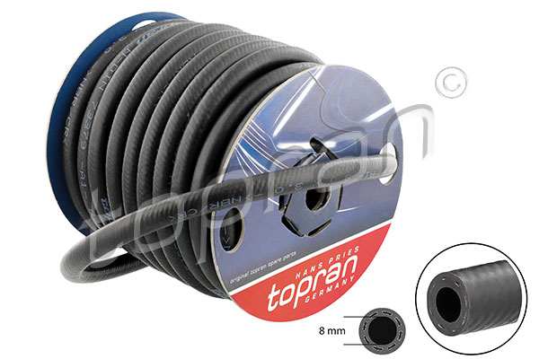 HANS-PRIES Fuel hose 712007 Packing Type: Reel, Length [m]: 15, DIN / ISO: 73379-1-2A, Diameter [mm]: 8 
Packing Type: Reel, Length [m]: 15, DIN / ISO: 73379-1-2A, Diameter [mm]: 8, Material: Rubber with textile reinforcement, NBR (nitrile butadiene rubber) 1.