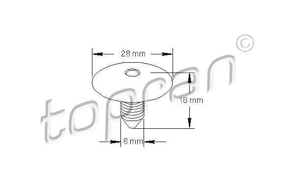 HANS-PRIES Clamp 10904670 Colour: Black, for OE number: 11 62 484, Diameter [mm]: 8, Outer diameter [mm]: 28, Height [mm]: 18 
Colour: Black, Diameter [mm]: 8, Outer diameter [mm]: 28, Height [mm]: 18 1.