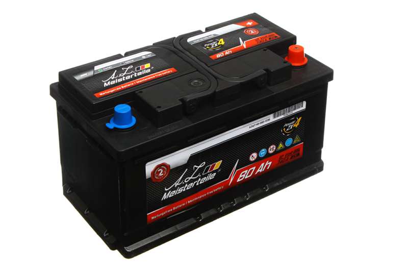 A.Z. MEISTERTEILE Batterie 11045002 80 Ah. rechte+. normale Batteriepolklemme