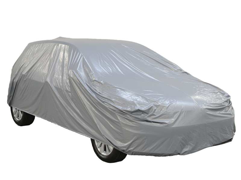 SPINELLI Car Tarpaulin 333231 Outdoor full tarp, -50 - +40 ° C, rain, snow, dirt against dirt, waterproof, 100% polyethylene, 60 micrometer (55 g/m2) -90 micrometer (85 g/m2) gray, size: S ( 382x163x146 cm)