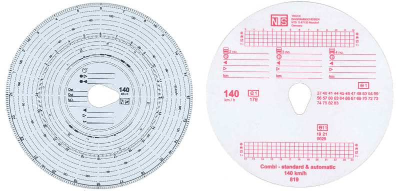 NTS Fahrtenschreiberkarte 15652/1 140 UNI, (100pcs -Paket)