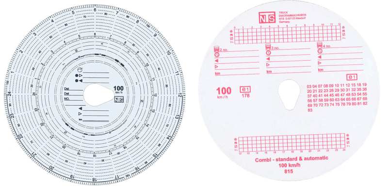 NTS Fahrtenschreiberkarte 15651/1 100 Uni, (100pcs Paket)