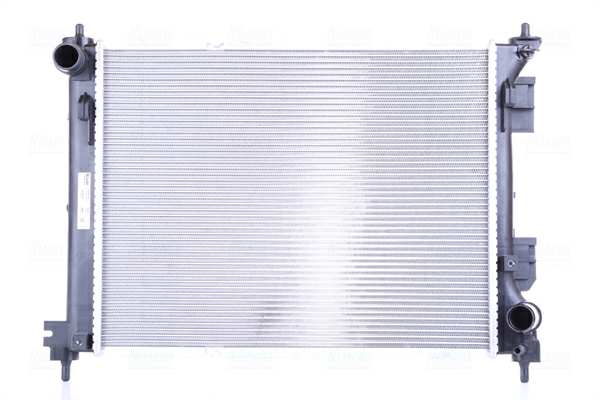 NISSENS Radiator 11119106 Cooling fins material: Aluminium, Core Depth [mm]: 26, Core Length [mm]: 480, Core Width [mm]: 374, Inlet O [mm]: 33, Outlet O [mm]: 35, Radiator type: Brazed cooling fins, Supplementary Article/Info 2: without cap, without expansion tank, Supplementary Article/Supplementary Info: with gaskets/seals, Water Tank Material (radiator): Plastic Technical Information: Radiator with 5mm system-Advanced technology with higher power effect 1.
