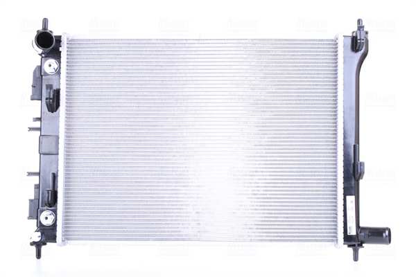 NISSENS Radiator 11119129 Cooling fins material: Aluminium, Core Depth [mm]: 16, Core Length [mm]: 500, Core Width [mm]: 376, Inlet O [mm]: 35, Outlet O [mm]: 33, Radiator type: Brazed cooling fins, Supplementary Article/Info 2: without expansion tank, Supplementary Article/Supplementary Info: with oil cooler, without gasket/seal, Water Tank Material (radiator): Plastic Technical Information: Radiator with 5mm system-Advanced technology with higher power effect 1.