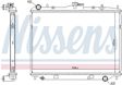 NISSENS Radiator 11119143 Cooling fins material: Aluminium, Core Depth [mm]: 32, Core Length [mm]: 425, Core Width [mm]: 608, Inlet O [mm]: 35, Outlet O [mm]: 35, Radiator type: Brazed cooling fins, Supplementary Article/Info 2: without cap, without expansion tank, Supplementary Article/Supplementary Info: with gaskets/seals, Water Tank Material (radiator): Plastic 2.