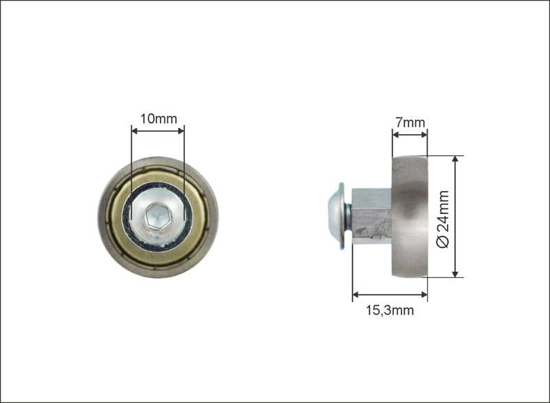 A.Z. MEISTERTEILE Rollenlager 11054289 Single. TSE 609-ELP. Größe: 24 x 7 x 15.3 mm. 10 Stück / Packung