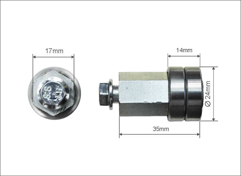 A.Z. MEISTERTEILE Rollenlager 11054292 Single. Sesam. Größe: 24 x 14 x 35 mm. 10 Stück / Packung