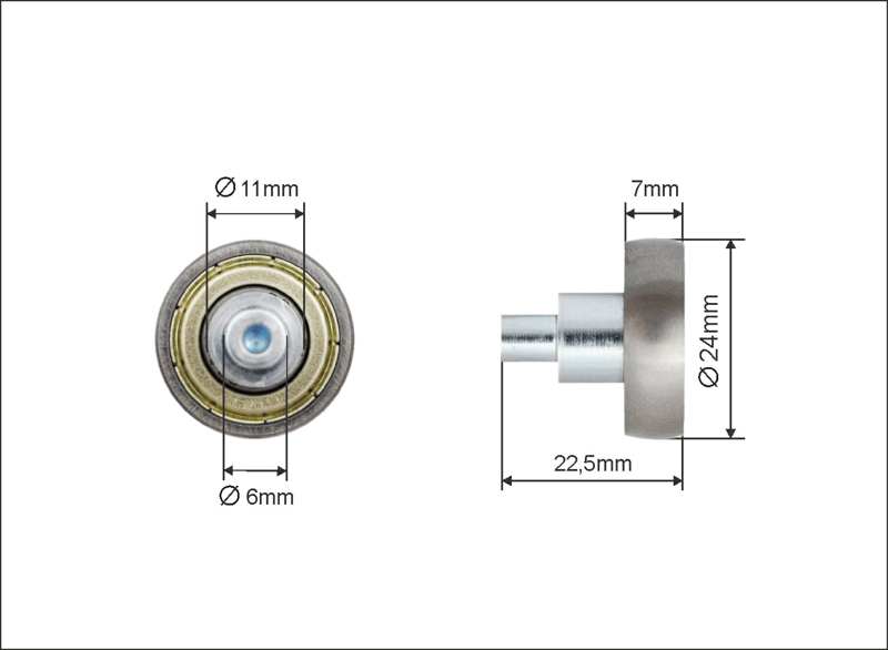 A.Z. MEISTERTEILE Rollenlager 11054291 Single. CSMAX 609. Größe: 24 x 7 x 22.5 mm. 10 Stück / Packung