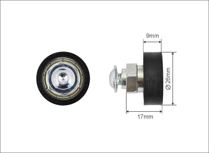 A.Z. MEISTERTEILE Rollenlager 11054294 Single. Schmitz 608-ST. Größe: 26 x 9 x 17 mm. 10 Stück / Packung